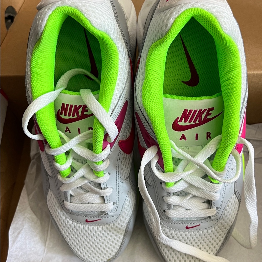 NIKE Air Max Correlate Training Shoes White/Fireberry-Pure Platinum - Picture 8 of 16